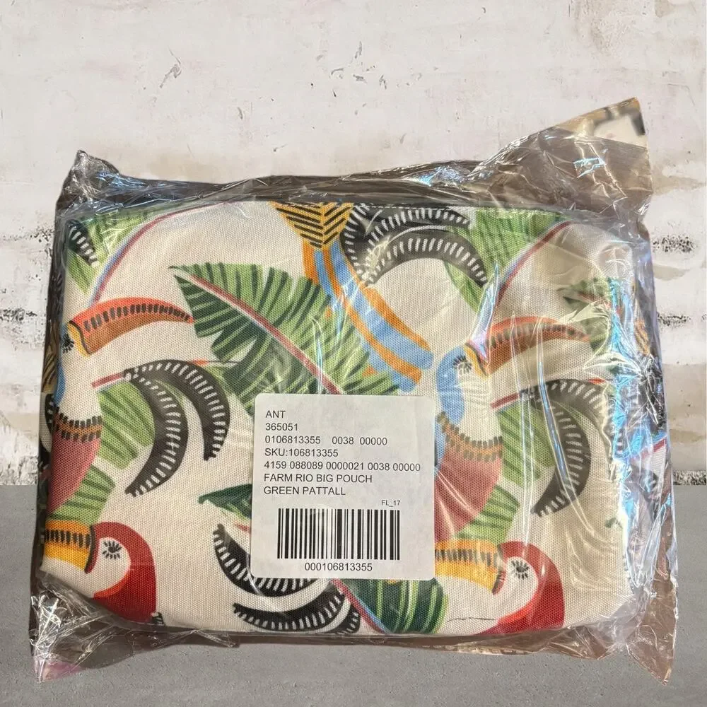 Farm Rio Tropical Toucan Big Pouch NWT